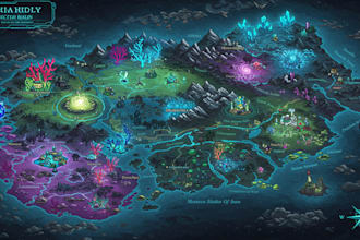 draw a custom fantasy map for fantasy, scifi, book or boardgamey