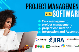 setup airtable monday clickup wrike zoho projects jira basecamp proofhub podio