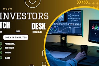 design investor pitch deck and startup business presentation 24h delivery
