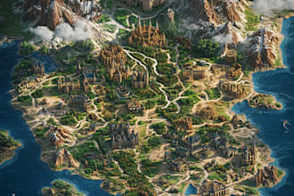 design vector maps, event maps, fantasy festival maps