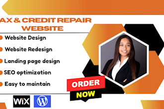 create a professional credit repair, tax website in 48h