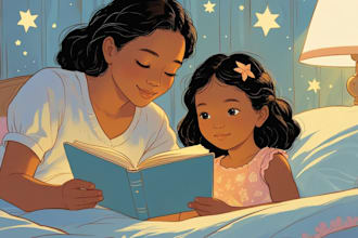 create african american children storybook illustraton and kids book