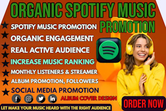 do organic usa, uk, spotify music promotion, monthly listeners, album promote