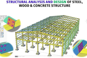 design wood, concrete, steel for foundation, hvac, mep, framing structural plan