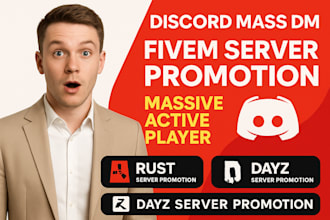 fivem server promotion, rust, dayz discord server promotion,active fivem server