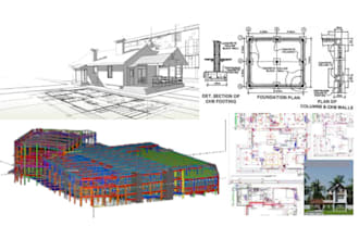 draft city permit blueprints, mep, framing plans, foundation, structural drawing