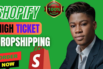 build a profitable shopify high ticket dropshipping store