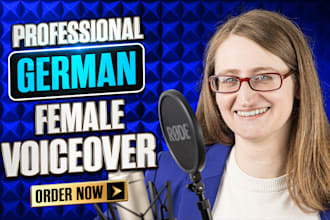 record a female german voiceover in a clear, gentle voice