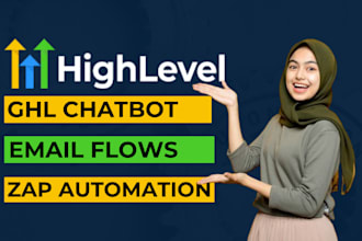 ghl chatbot, zapier automation, jobber invoicing, email flows