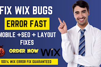 fix wix bugs errors layout issues mobile problems seo speed and velo code