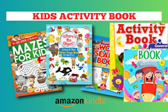 adult kids coloring book, kids activity book workbook puzzle book for amazon kdp