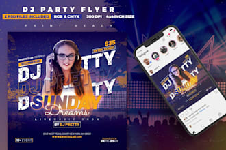 design stunning event concert flyer party hip nightclub dj summer birthday flyer