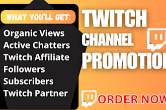 promote your twitch channel for real organic growth and followers