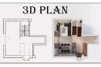 create 3d plans apartments, houses, offices