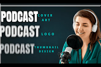 do viral podcast cover art, podcast logo, and podcast thumbnail design