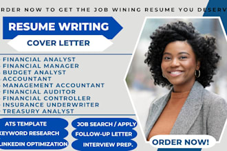 financial manager resume, accountant, auditor, budget analyst, underwriter cv