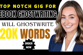 ghostwrite 20k words, fiction and nonfiction of any genre on amazon KDP