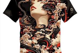 draw  japanese t shirt design