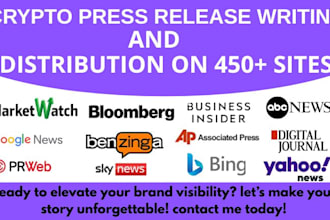 do press release crypto press release writing crypto press release distribution
