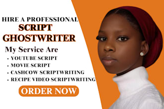 be motivational, documentary cashcow youtube video scriptwriter, scriptwriting