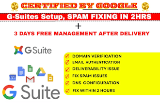 fix google workspace email delivery problems,  setup your g suite, protect spam