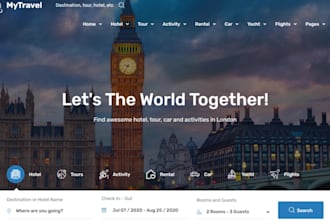 create hotel, travel and tour, agent website with online booking