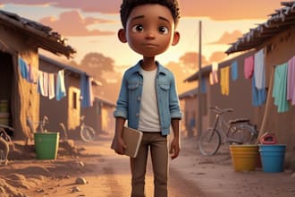 create awesome african american children story book illustrations