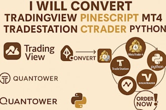 convert tradingview pinescript to mt4, tradestation ctrader, python ninjatrader