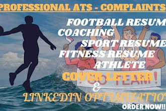 write an ats friendly sport, athlete, football, coaching, and fitness resume
