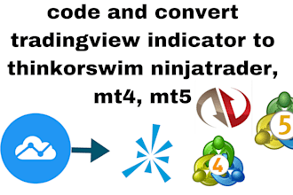 code and convert tradingview indicator to thinkorswim ninjatrader, mt4, mt5