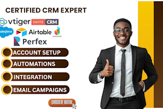 build CRM systems in vtiger, dubsado, salesforce, airtable, and more