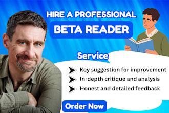 beta read and critique your non fiction novel manuscript