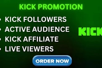 promote twitch and kick channel organically to get real followers and viewers