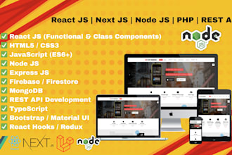 code full stack apps with react, nodejs, firebase, rest API