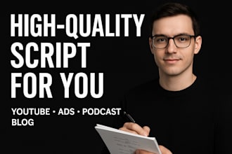 engage your scripts writing for youtube blog, ads, podcasts