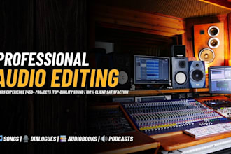 professionally edit, clean, mix, and master your podcast or audio