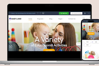 build kindergarten website daycare website childcare website preschool website