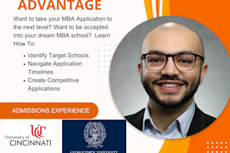 consult you on creating a competitive MBA application