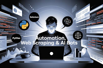 do automation, scraping, bots with selenium, pandas, machine learning