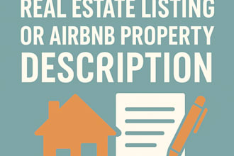 write an attractive real estate listing or property description