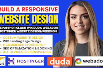 build revamp or clone webador duda hostinger website design redesign wix website