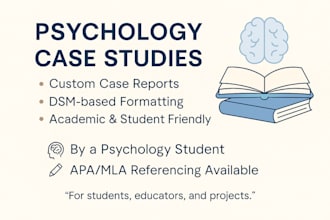 write a forensic or psychology case report