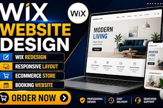 design wix website, redesign wix ecommerce store and website development