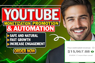 do youtube automation promotion and monetize yt channel organically