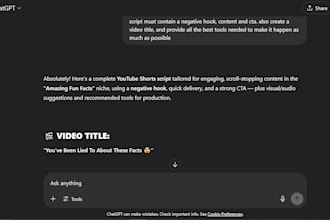 write custom prompts for script content and business