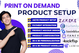 setup shopify fancy product customization on zakeke, kickflip, customily, lumise