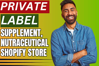 design private label supplement shopify store nutraceutical and vitamins website