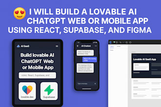 build react loveable dev ai figma to lovable ai saas app supabase bolt new