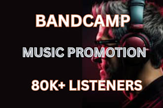 massive bandcamp promotion, album to 80k live listeners and 100x daily sales