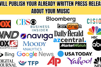 publish your already written press release about your music